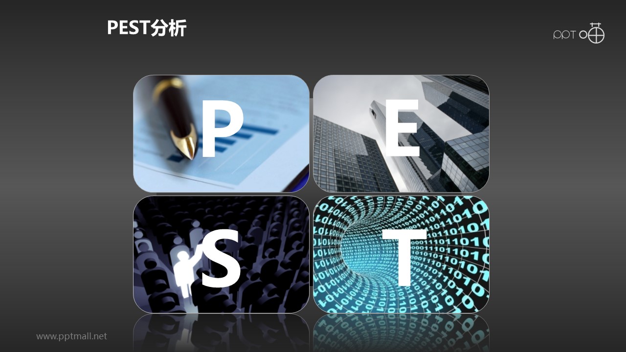 PEST模型（含概念图）PPT模板下载