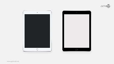 黑白两款苹果iPad高清素材