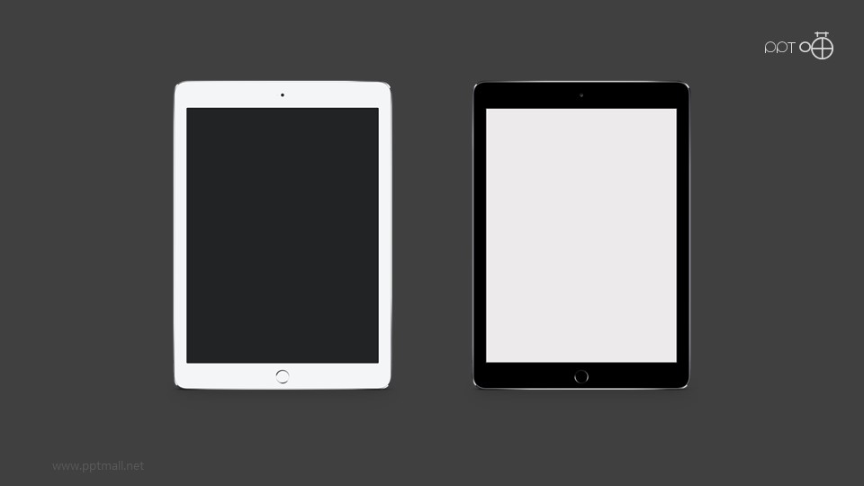 黑白两款苹果iPad高清素材