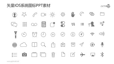 矢量IOS系统图标PPT素材