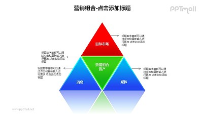 营销组合资产分段棱锥图PPT模板下载 营销组合资产分段棱锥图PPT模板下载