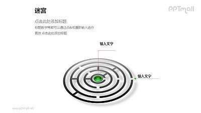圓形的迷宮PPT模板下載