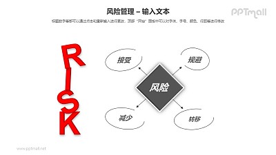 風險管理——對待風險的四種態度PPT模板素材