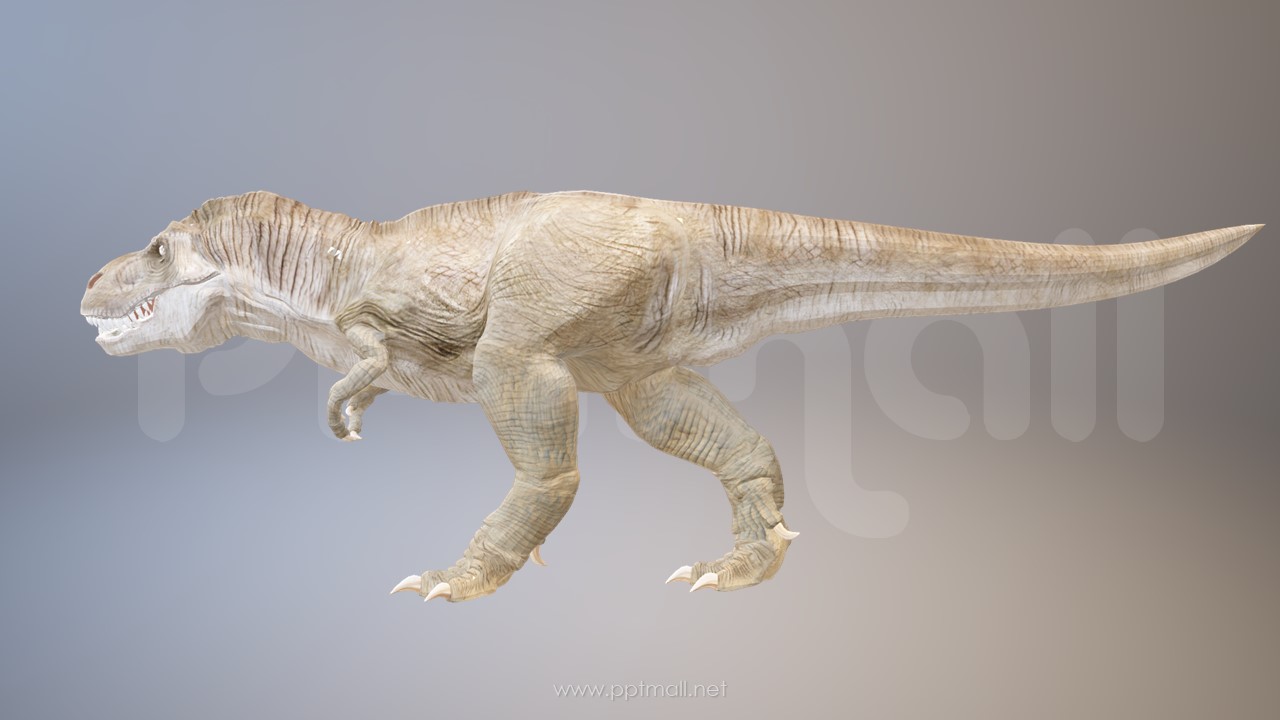 凶猛的3D恐龙PPT模型素材下载