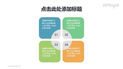總分結構的項目列表PPT素材下載
