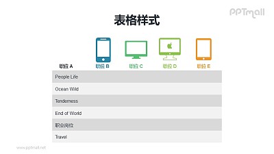 圖標作為表頭的PPT模板下載