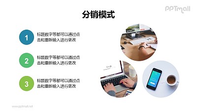 3張圖片+3個要點列表PPT排版版式模板下載