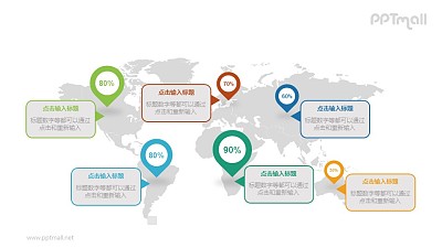 世界各地/不同国家的数据分析PPT图示素材下载