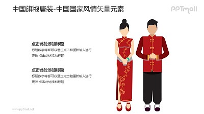 旗袍/唐裝-中國國家風情PPT圖像素材下載