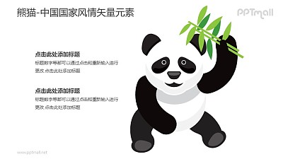 大熊貓-中國國家風情PPT圖像素材下載