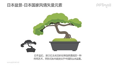 盆景-日本國家風情PPT圖像素材下載