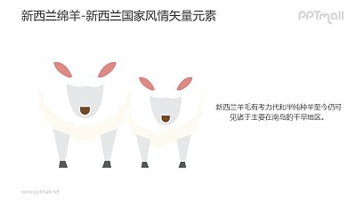 綿羊-新西蘭國家風情PPT圖像素材下載