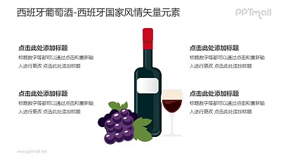 西班牙葡萄酒-西班牙國家風情PPT圖像素材下載