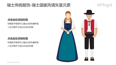 瑞士傳統服飾-瑞士國家風情PPT圖像素材下載