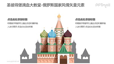 圣匹德堡滴血大教堂-俄罗斯国家风情PPT图像素材下载