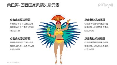 桑巴舞-巴西国家风情PPT图像素材下载 桑巴舞-巴西国家风情PPT图像素材下载