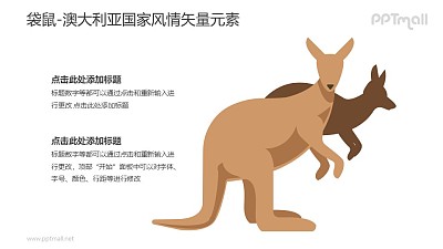 袋鼠-澳大利亞國家風情PPT圖像素材下載