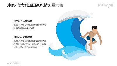 沖浪運動-澳大利亞國家風情PPT圖像素材下載
