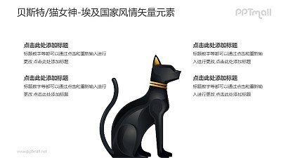 貝斯特/貓女神-埃及國家風情PPT圖像素材下載