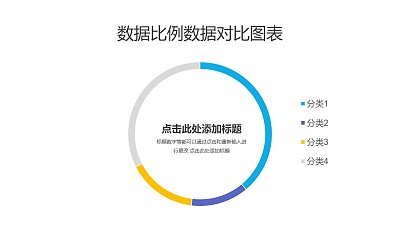 4部分占比分析圓環圖PPT圖表下載