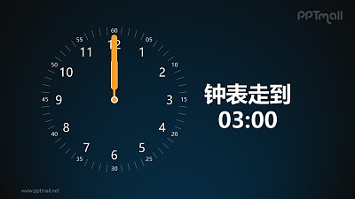 鐘表定時旋轉計時倒計時PPT動畫模板素材下載