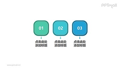 3部分并列關系要點式數字目錄色塊PPT素材模板