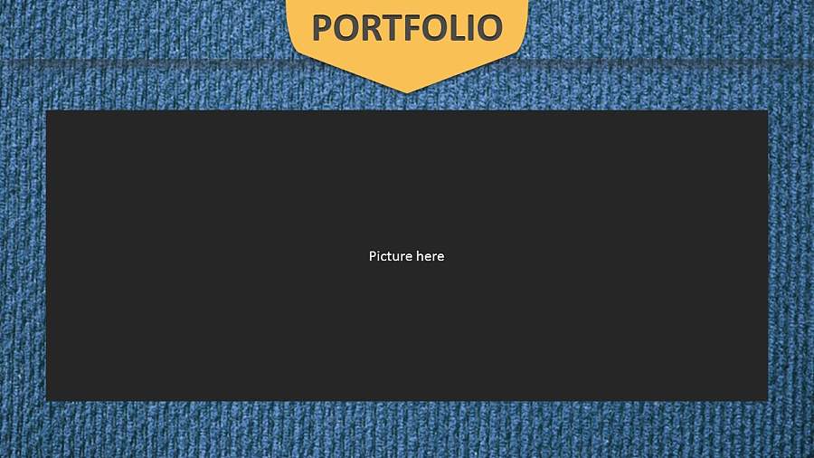 蓝色布纹背景个人简历PPT模板下载