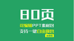 80页自由换色高质量PPT素材打包下载