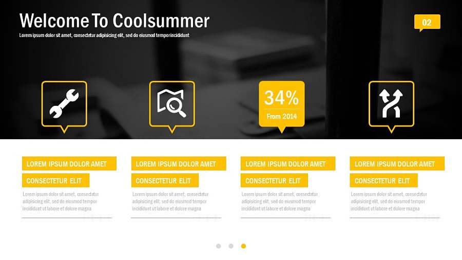 黑黄色高端逼格PPT模板