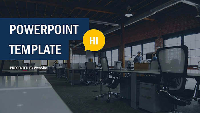 欧美大气办公室产品介绍PPT模板