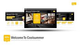 黑黄色高端逼格PPT模板