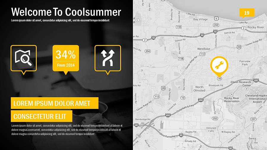 黑黄色高端逼格PPT模板