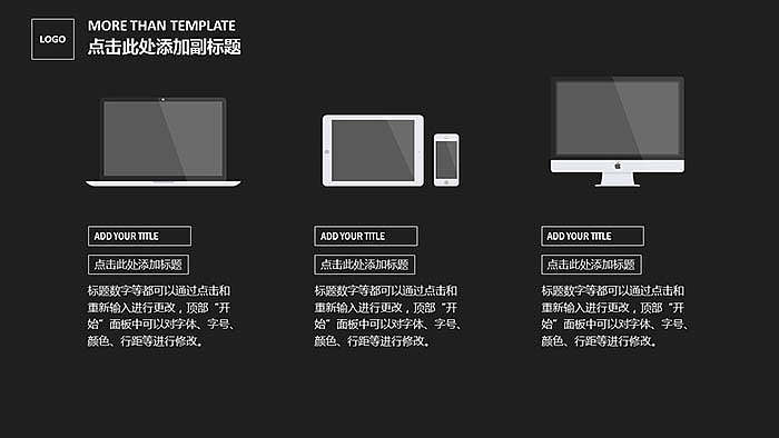 纯黑简约产品推广介绍PPT模板
