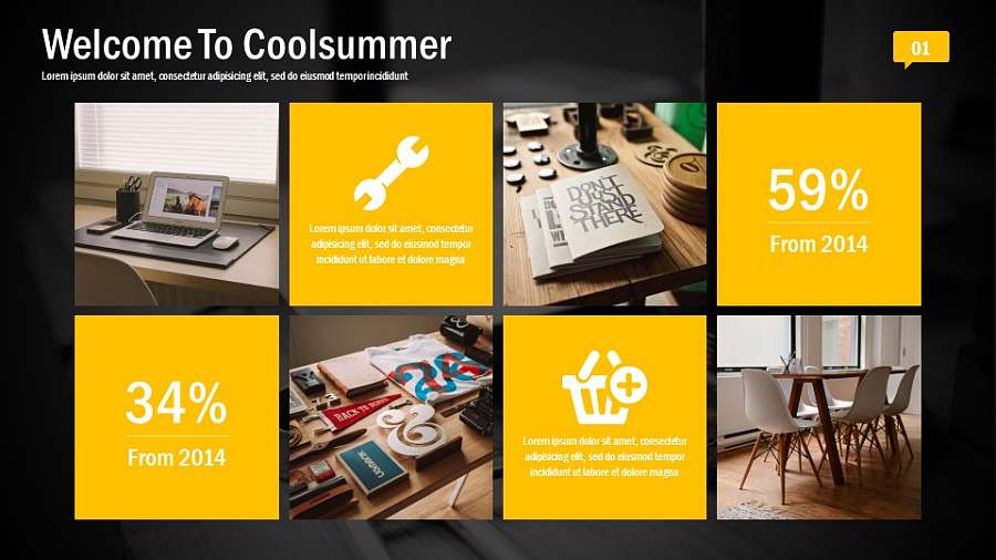 黑黄色高端逼格PPT模板