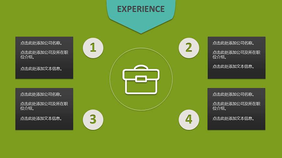 墨绿色个人介绍PPT模板