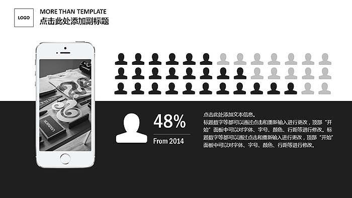 纯黑简约产品推广介绍PPT模板