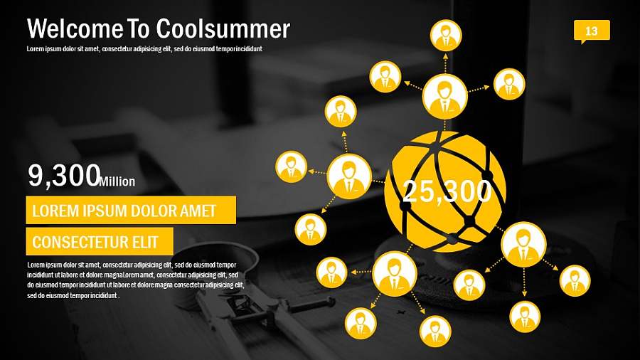 黑黄色高端逼格PPT模板