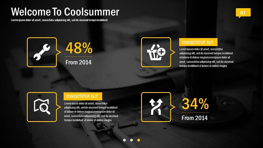 黑黄色高端逼格PPT模板