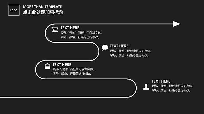 纯黑简约产品推广介绍PPT模板