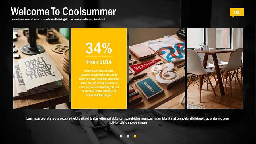 黑黄色高端逼格PPT模板