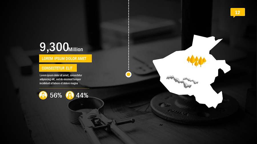 黑黄色高端逼格PPT模板