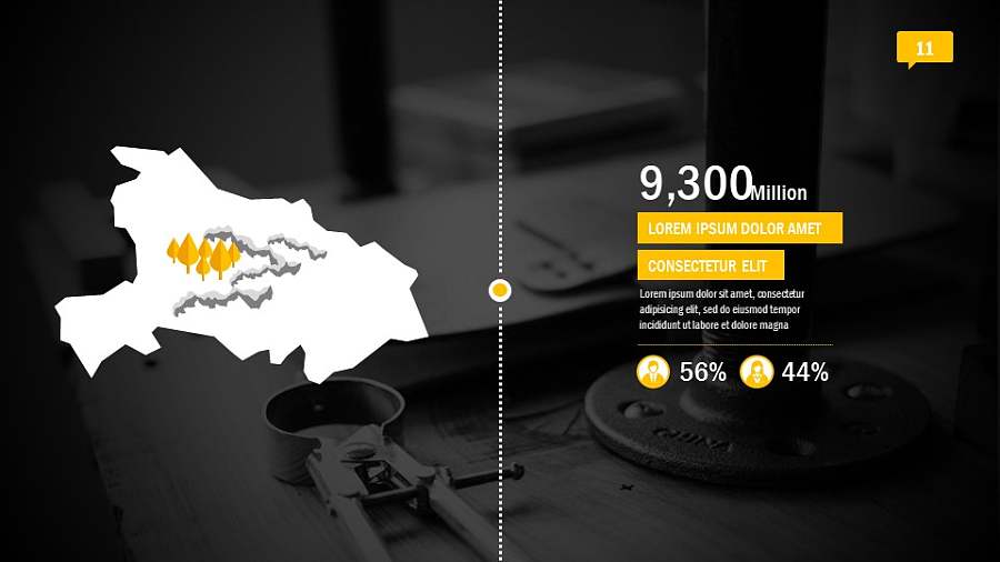 黑黄色高端逼格PPT模板