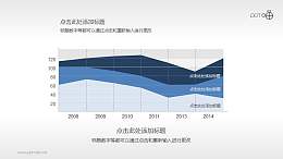 直观大气蓝色面积图图表PPT素材