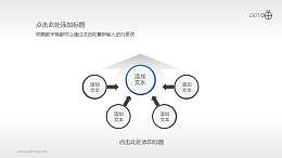 扁平化四部分总分关系PPT素材