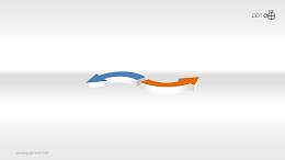 2个立体并列的对比箭头