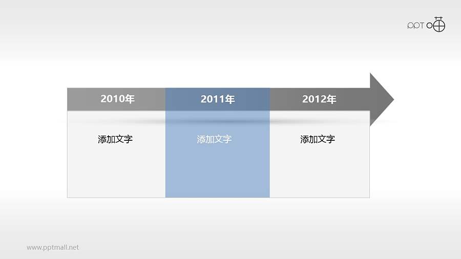 3部分时间轴PPT素材