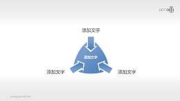 3个朝向中心的箭头Powerpoint下载