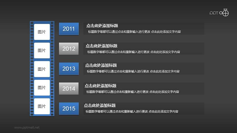 公司发展历程时间轴PPT