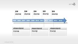 箭頭說明式PPT時(shí)間軸
