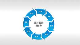 循环图示8部分PPT素材